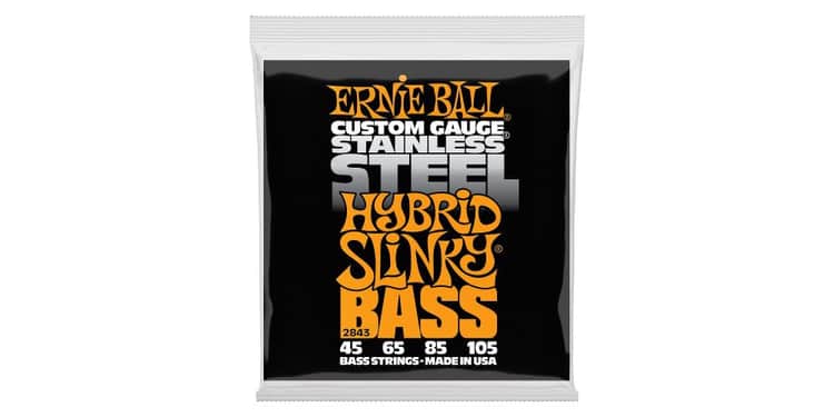 Ernie ball 2843 slinky s.steel hybrid cuerdas para bajo 45-105