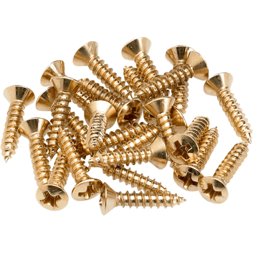 Fender conjunto de 24 tornillos de cabeza phillips (gold)