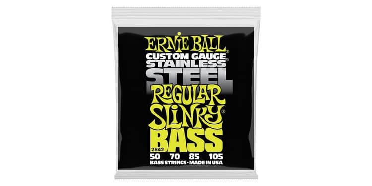 Ernie ball 2842 regular slinky stainless steel cuerdas para bajo 50-105