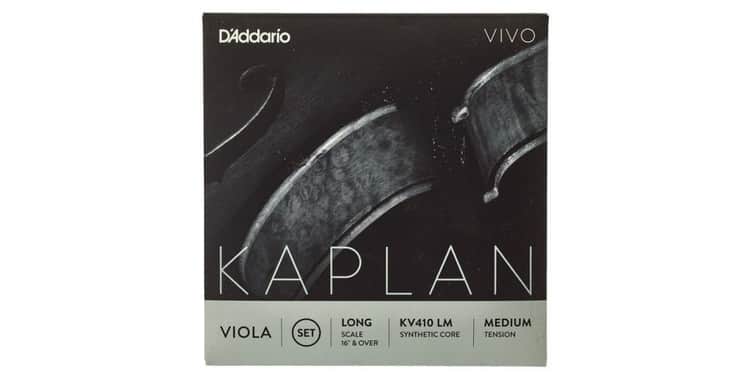 D´addario kv410 juego de cuerdas kaplan vivo para viola, tensión media, escala larga