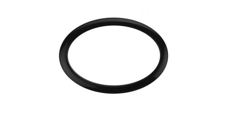 Bass drum os hobl6 6 black oval refuerzo de agujero de parche de bombo.