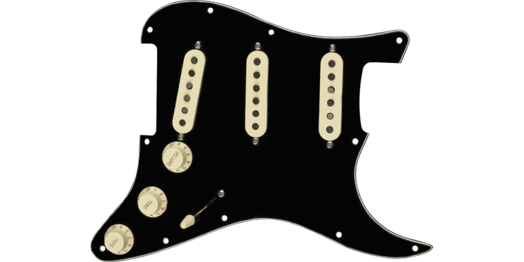 Fender golpeador pre-wired strat tex-mex sss black