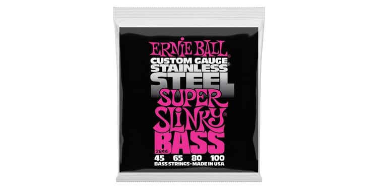 Ernie ball 2844 slinky s.steel super cuerdas para bajo 45-100