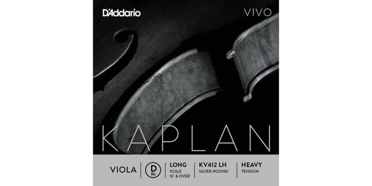 D´addario kv412 cuerda kaplan re (d) para viola, tensión fuerte