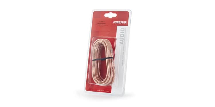 Cable profesional para altavoces 2mm 5 metros fonestar ct-24-5