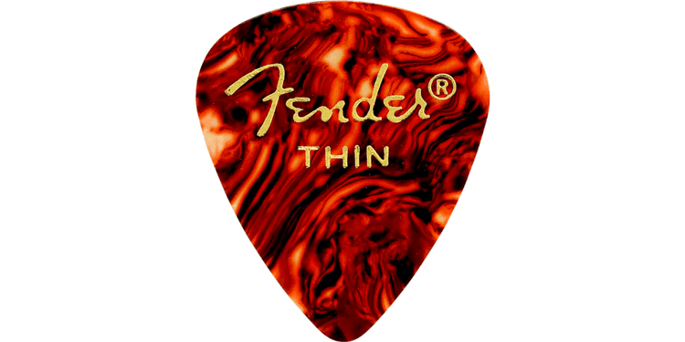 Fender 351 shape premium picks thin tortoise shell pack 12