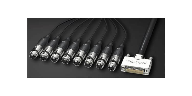 Alva ai25-8x pro3 cable multicanal analógico dsub 25 macho a 8 xlr3 hembra 3 metros