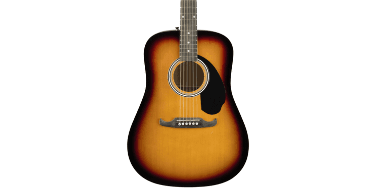 Fender fa-125 guitarra acustica sunburst + funda