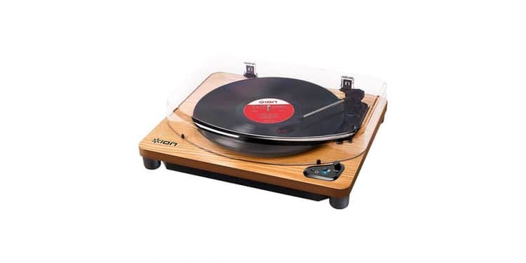 Ion audio air lp en madera giradiscos bluetooth vintage