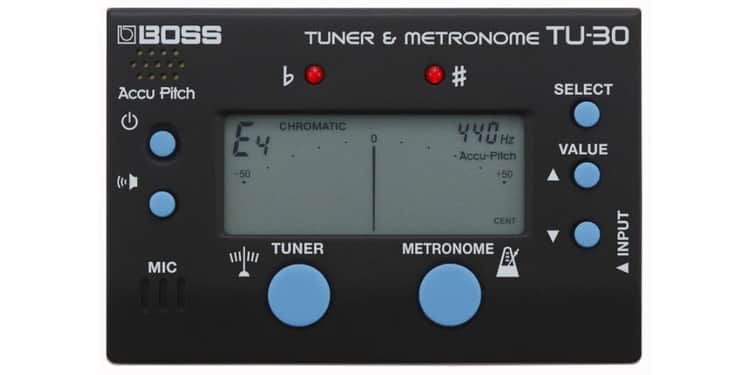 Boss tu-30 tuner y metrónomo afinador