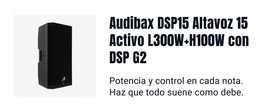 Ofertas del Prime Music Days  Audibax DSP15 Altavoz 15 Activo L300W+H100W con DSP G2