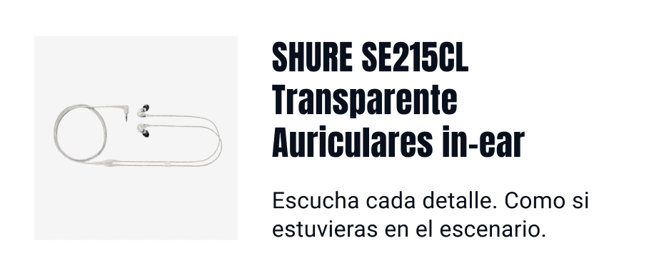 Ofertas del Prime Music Days SHURE SE215CL Transparente Auriculares in-ear