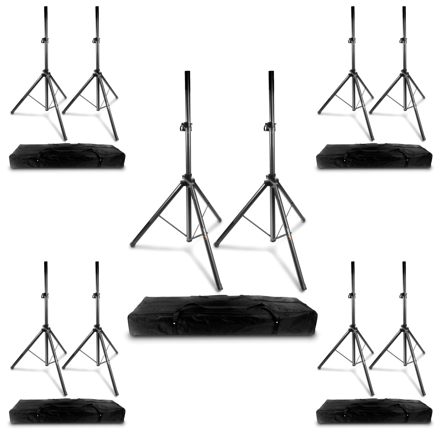 Pack 5 Audibax Neo 130 Soportes Trípode Profesionales para Altavoces Pro con bolsa.