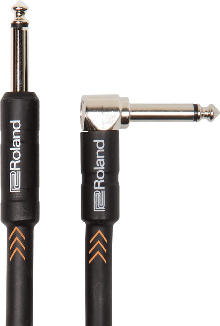 Roland RIC-B10A Cable de instrumento. Jack Mono a Jack Mono Acodado. 3 metros