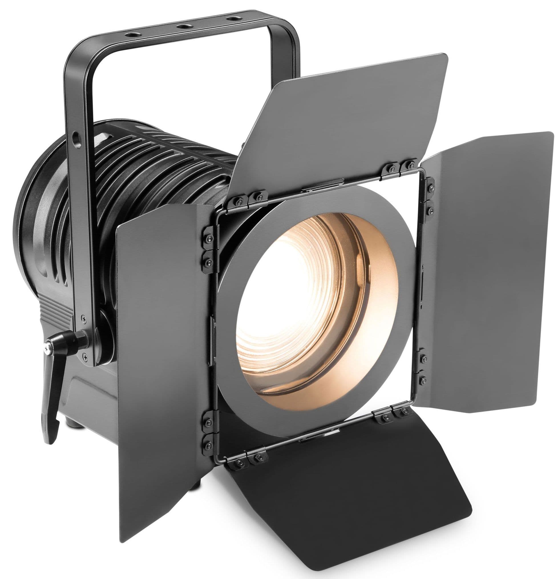 Cameo TS 100 WW Foco para teatro con lente Fresnel y LED blanco cálido de 100 W en una carcasa negra