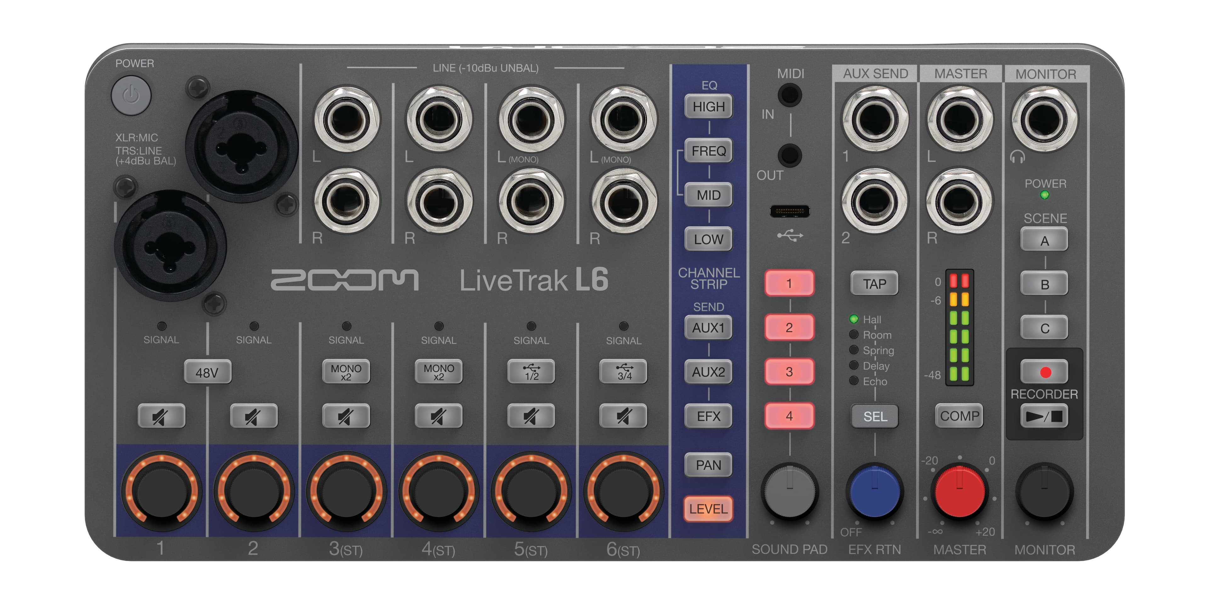 Zoom Livetrak L-6 Mezclador Digital