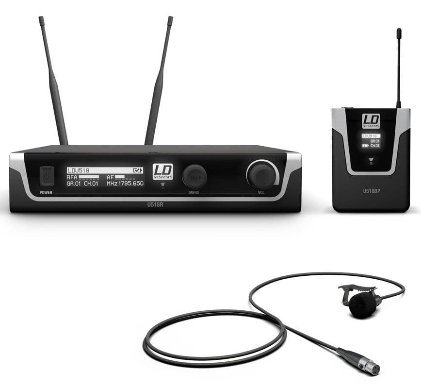 LD Systems U518 BPL Sistema Inalámbrico con Petaca y Micrófono Lavalier