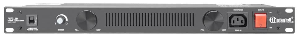 Adam Hall PCL 10 Distribuidor de corriente con protección e iluminación de rack 19"