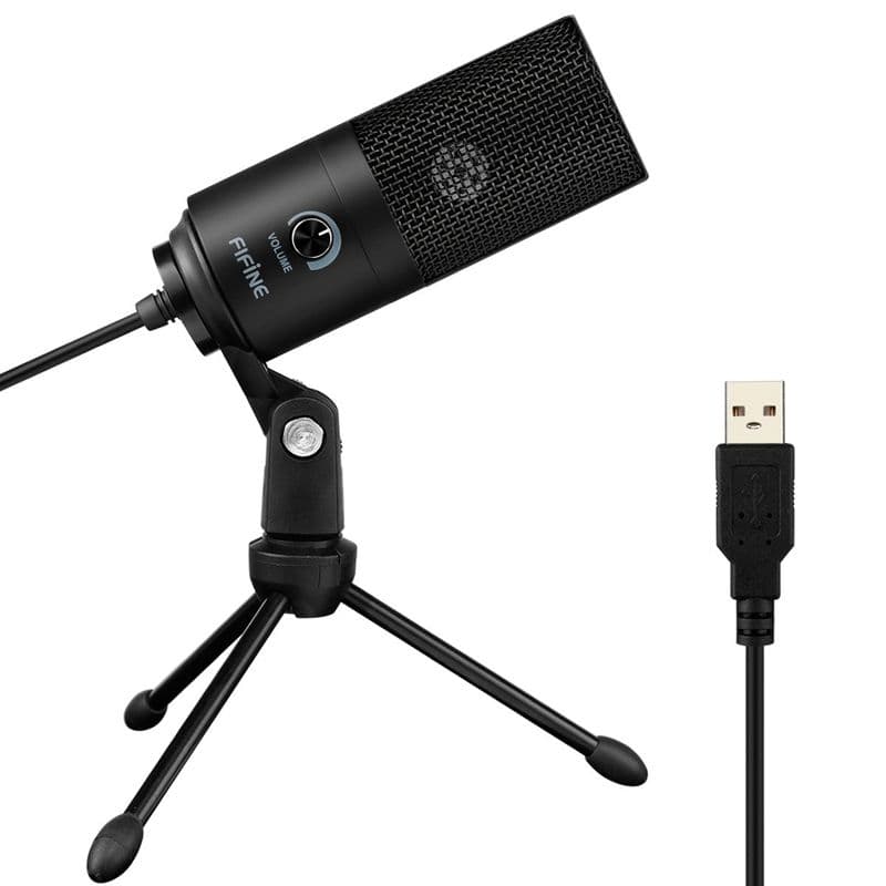 Fifine K669B Micrófono USB para Podcast / Grabación / Gamers