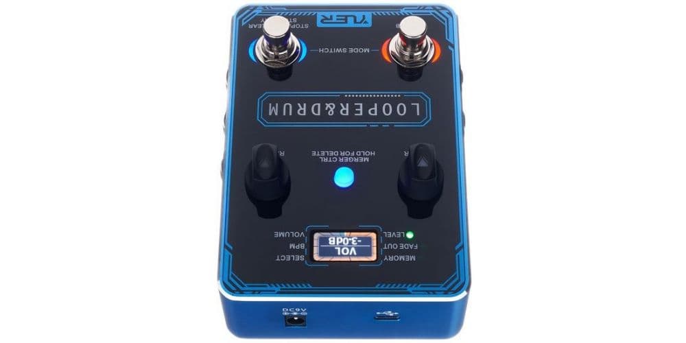 YUER LOOPER&DRUM Pedal de efectos Looper y caja de ritmos LOOPER&DRUM