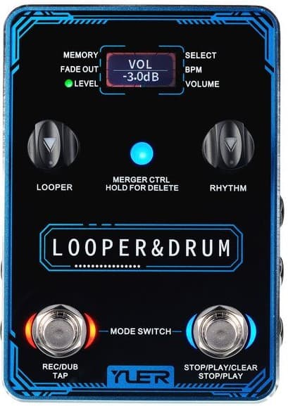 YUER LOOPER&DRUM Pedal de efectos Looper y caja de ritmos