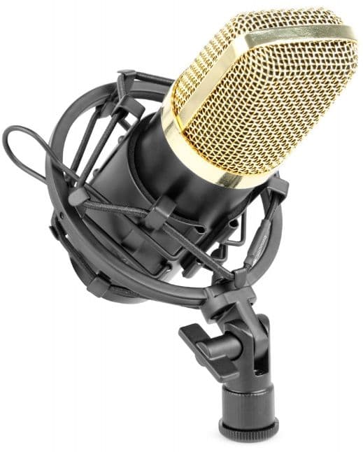 Vonyx CM-400 Microfono de estudio de condensador negro/oro 173404
