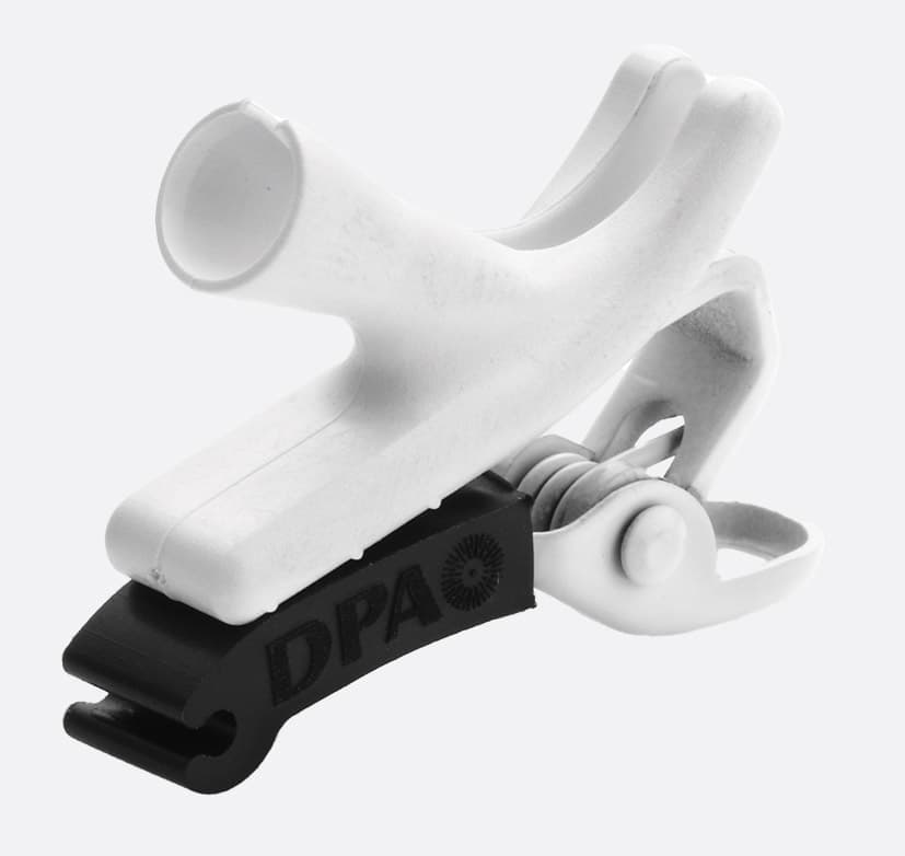 DPA SCM0017-2-W Pinza para lavalier 5mm. Evita ruido por fricción. Blanco