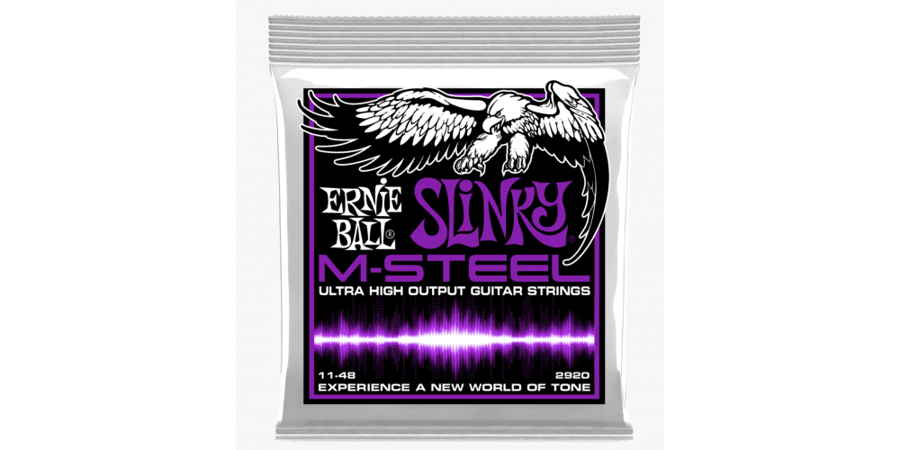 Ernie Ball 2920 Slinky M-Steel Cuerdas Para Guitarra Eléctrica 11-48 2920