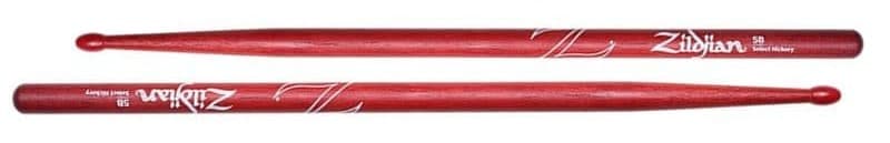 Zildjian 5ANR Baquetas 5A Hickory Nylon Rojas