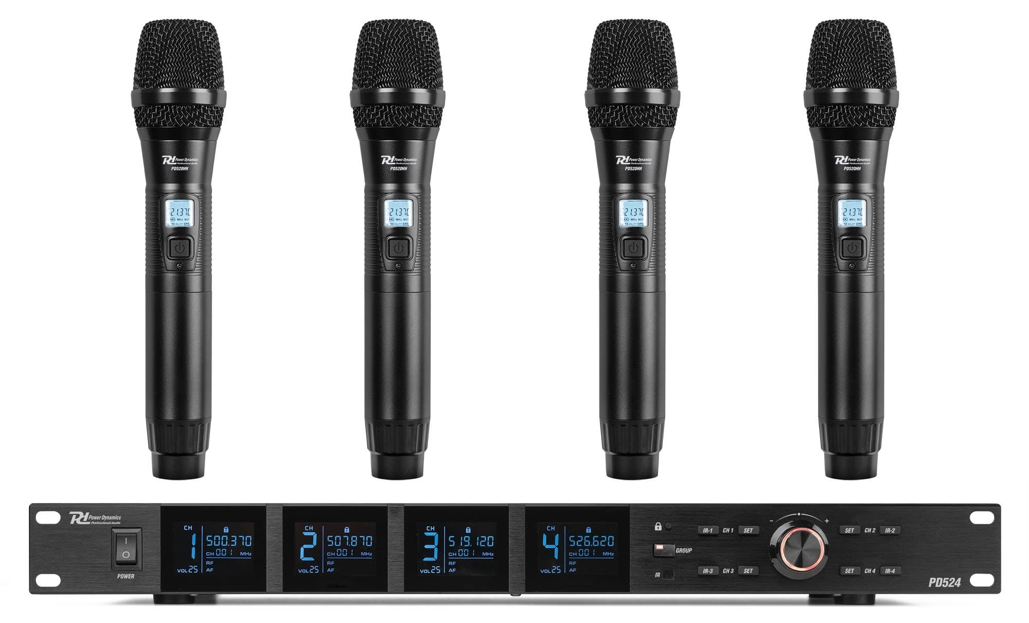 Power Dynamics PD524 Set Micrófonos Inalámbricos