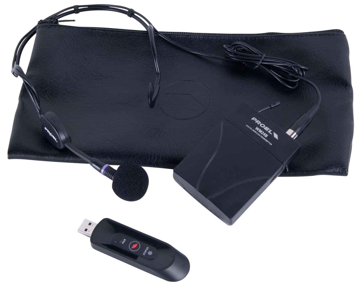 Proel U24B. Micrófono Inalámbrico de Petaca USB 2.4GHZ