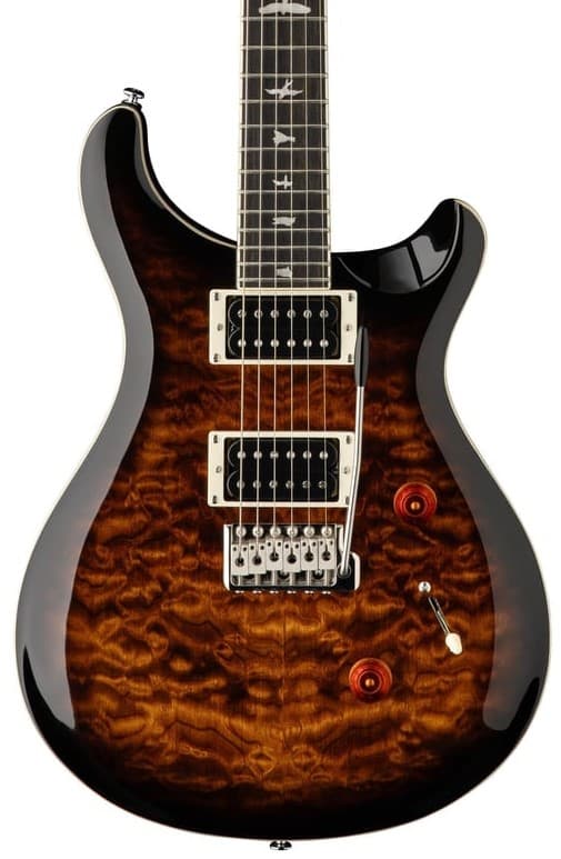 PRS SE Custom 24 Quilt Black Gold Sunburst Guitarra Eléctrica