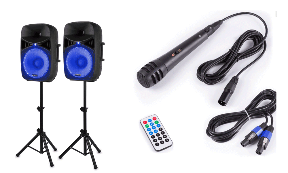 Vonyx VPS152A Set de Altavoces 15 " Con Soportes 178135