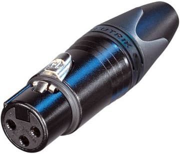 Neutrik NC3 FXX-B Conector XLR hembra 3 pines contacto Oro