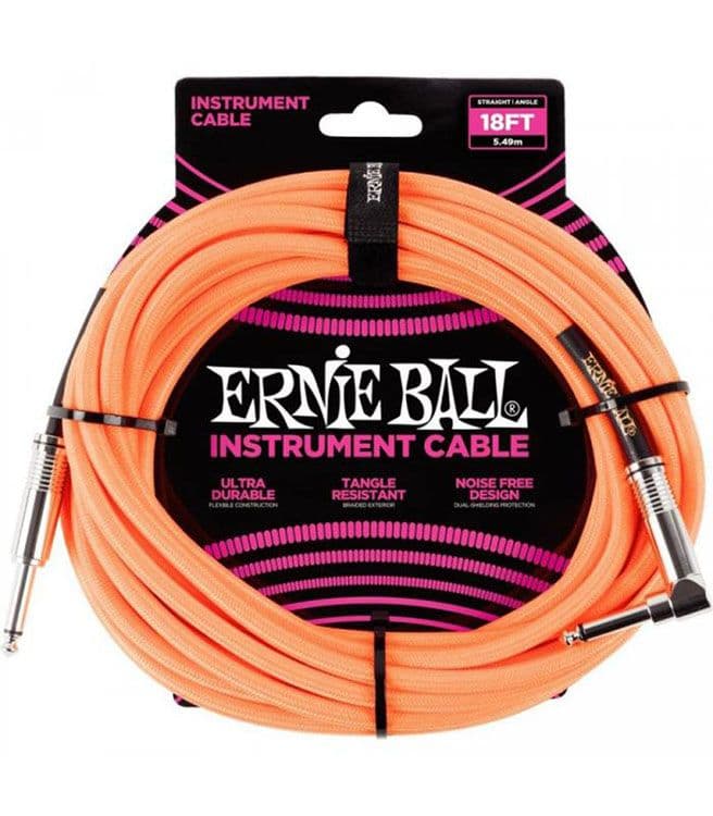 Ernie Ball 6084 Jack a Jack Cable Instrumento 4,57 Mt  Naranja