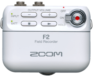 Zoom F2 Grabador de Campo con Micrófono Lavalier White