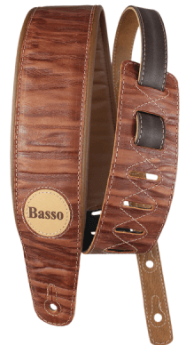 Basso VTSL01 Correa Para Guitarra Y Bajo Serie Cuero Marrón Rústico