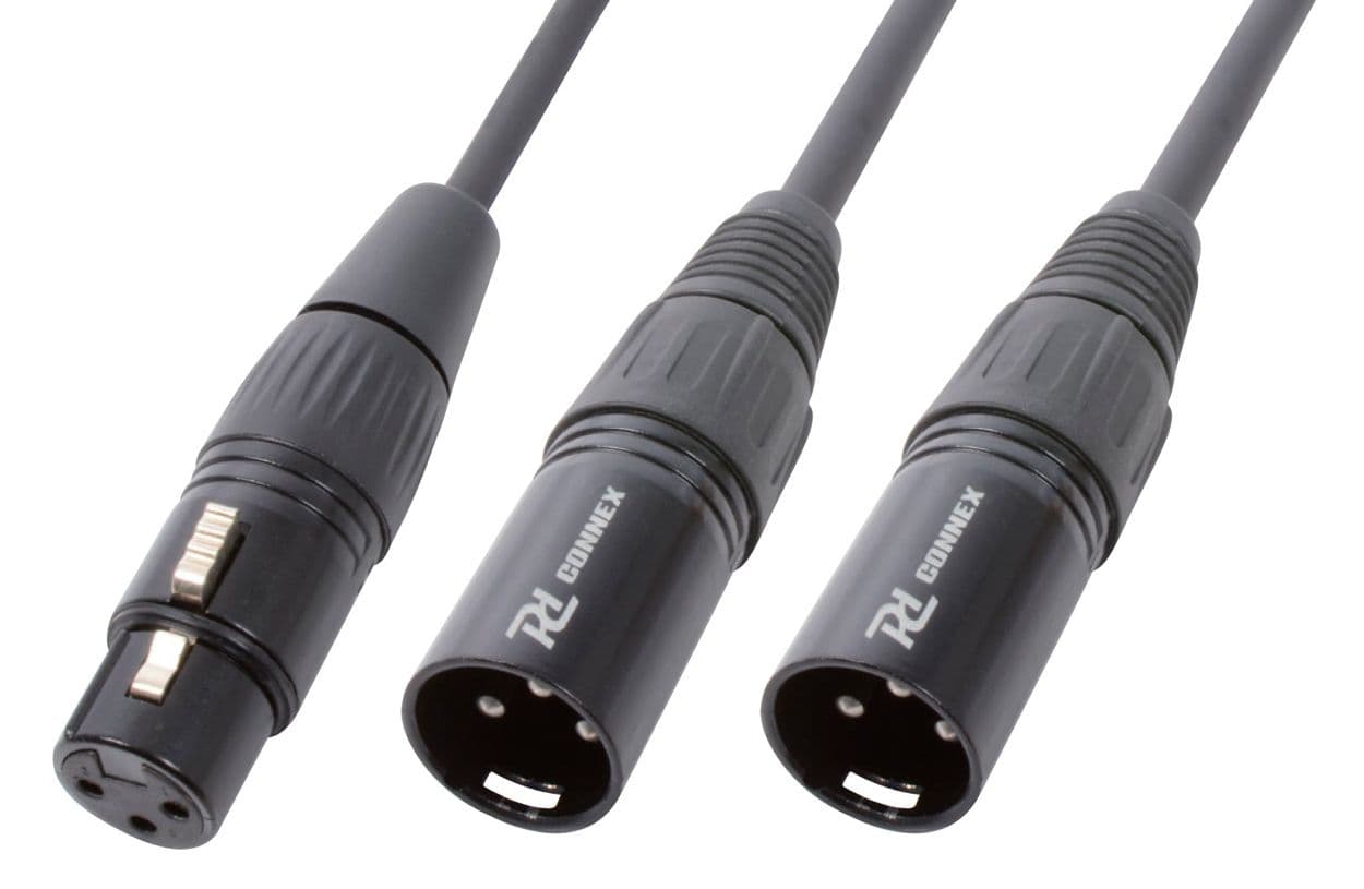 Power Dynamics CX140 Cable Splitter XLR Hembra - 2 XLR Macho - 0,5 Metros