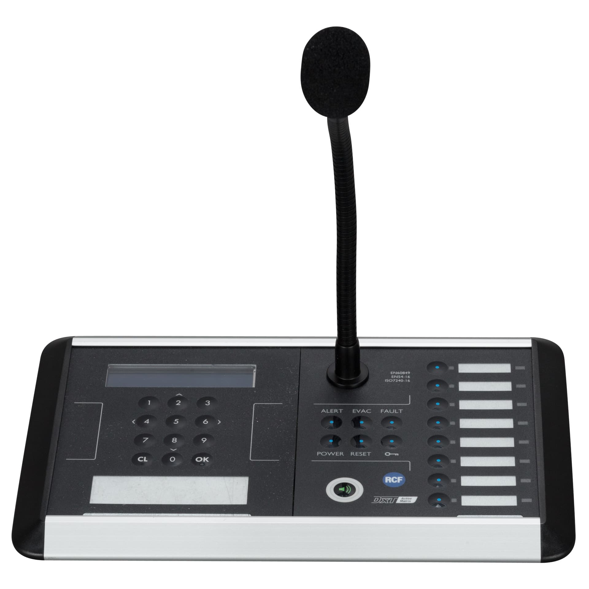 RCF BM 7608D Consola Emergencia con Micrófono