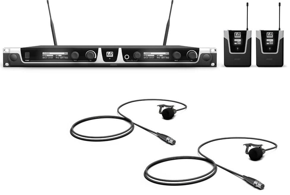 LD SYTEMS U508 BPL2 Sistema inalámbrico con 2 x Petaca y 2 x Micrófono Lavalier