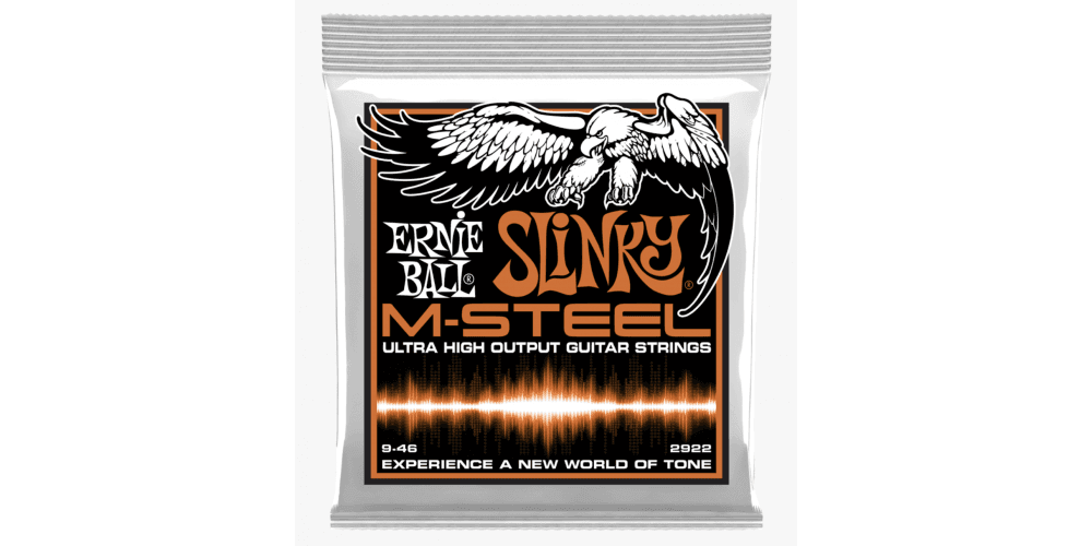 Ernie Ball 2922 Slinky M-Steel Cuerdas Para Guitarra Electrica 9-46 2922