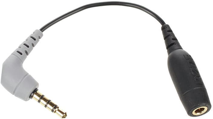 Rode SC 4 Cable Adaptador de cable blindado SMARTPHONE. Toma TRS 3.5mm y conector TRRS Acodado 3.5mm