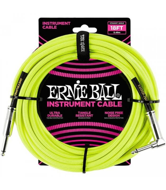 Ernie Ball 6085 Jack a Jack Cable Instrumento 4,57 Mt  Verde Fluor