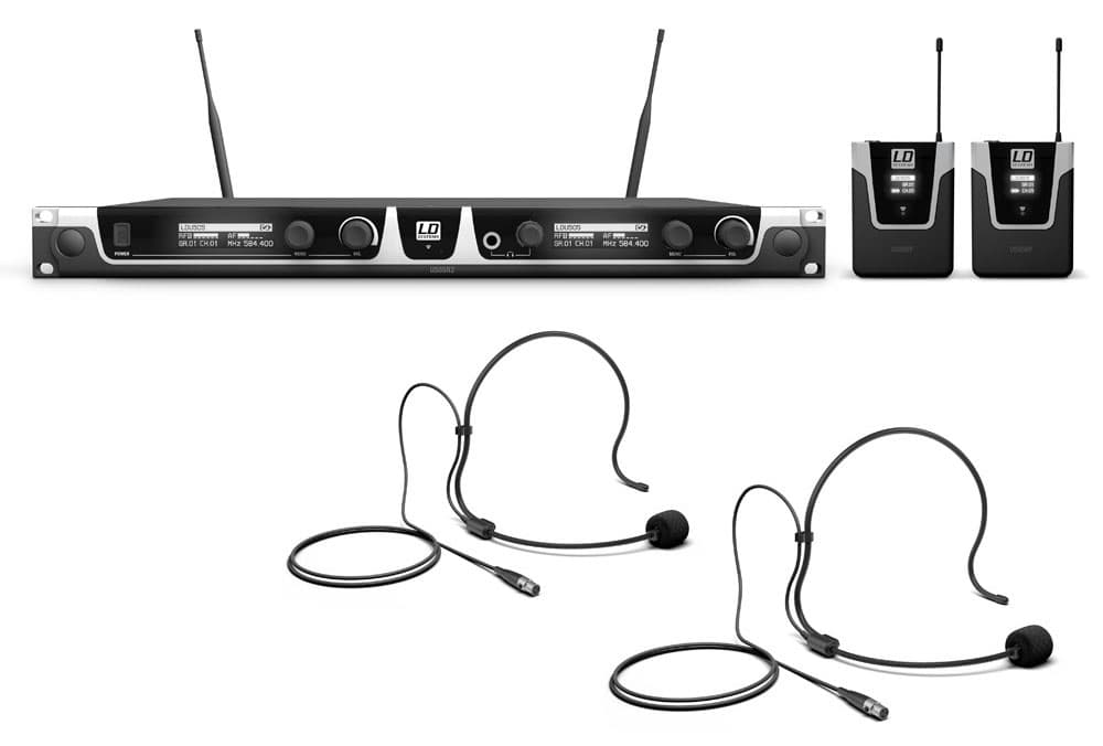LD Systems U505 BPH 2 Sistema Inalámbrico con 2 Petacas y 2 Micrófonos de Diadema