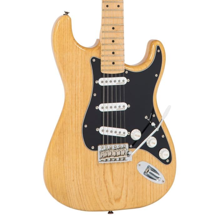 Vintage V6MNAT Electric guitar maple fb natural ash