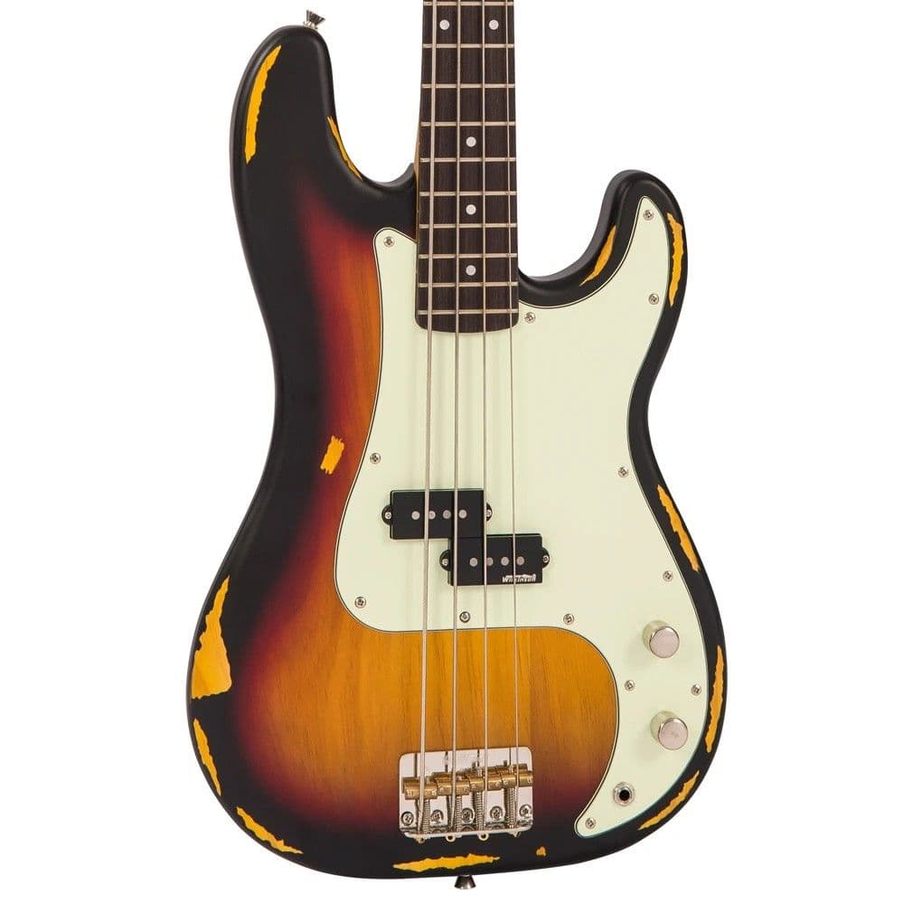 Vintage V4 Icon Sunset Sunburst Bajo Eléctrico