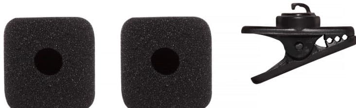 SHURE RK377 Clip de diadema y dos antivientos de gomaespuma para PGA31