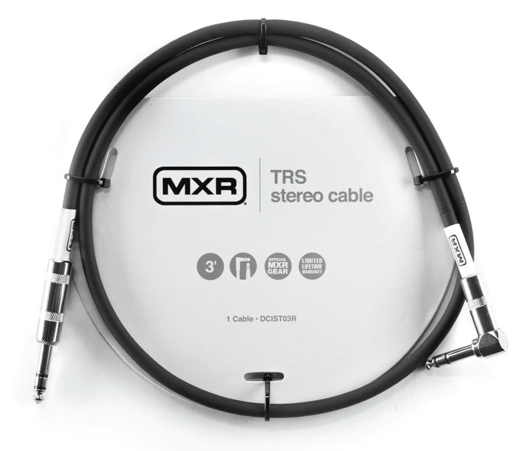 Mxr DCIST03R Jack-Jack Acodado Stereo Trs Cable Para Instrumento 0.90 Cm