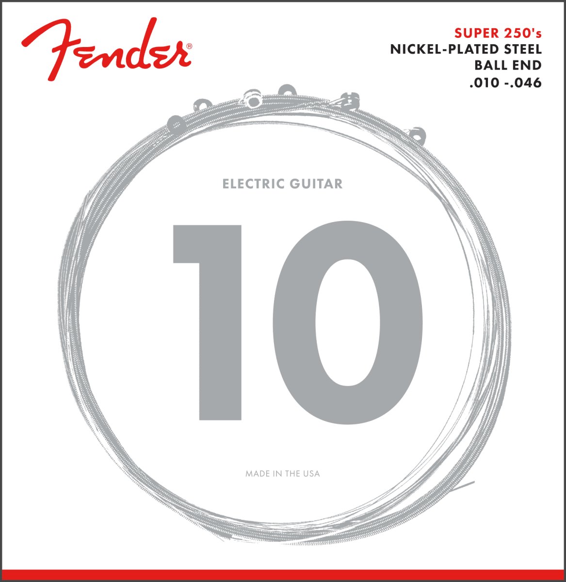 Fender 250S Juego de cuerdas para guitarra eléctrica 10-46