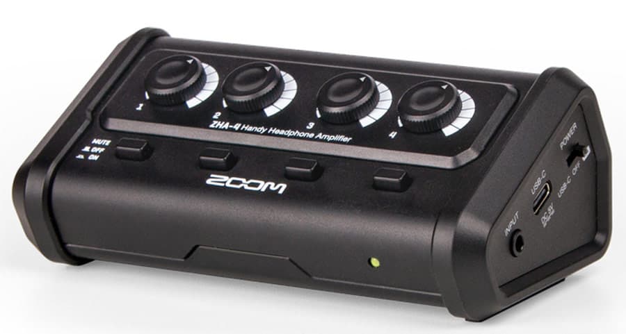 Zoom ZHA-4 Amplificador Portátil para Auriculares de 4 Canales